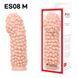 Насадка на член Kokos Extreme Sleeve ES.08 розмір M, потовщувальна, стимулюючий рельєф &mdash; фото 3 з 5