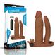 Насадка на пеніс Pleasure X Tender Vibrating Double Penis Sleeve Brown - IXI58553 1