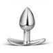 Светящаяся анальная металлическая пробка серебристого цвета с белым пышным хвостом Cnt Fire Fox Max &mdash; фото 3 из 4