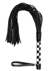 Флогер Premium Leather Flogger Black&White Черный / Белый 1