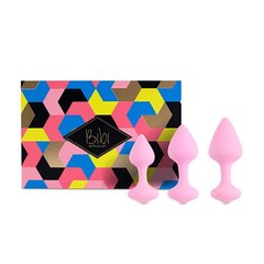 Набор силиконовых анальных пробок FeelzToys - Bibi Butt Plug Set 3 pcs Pink Розовый 1