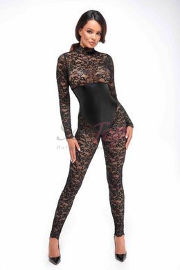 Комбінезон Noir Handmade F299 Enigma lace catsuit with underbust bodice - M - фото товару 4