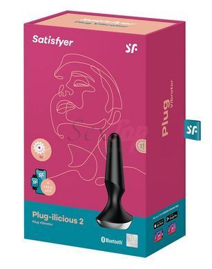 Анальная смарт-вибропробка Satisfyer Plug-ilicious 2 Black &mdash;  фото товара 5
