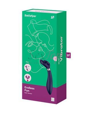Вибратор для пар Satisfyer Endless Fun Blue, три мотора, многофункциональный &mdash;  фото товара 3