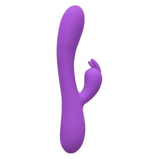 Вібратор-кролик Wooomy Gili-Gili Vibrator with Heat Purple, відросток з вушками, підігрів до 40°С - SO7412