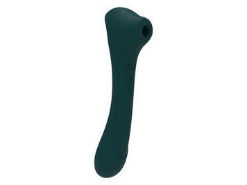 Вибратор и вакуумный клиторальный стимулятор 2-в-1 Alive Quiver Teal обновленная модель,  - 1
