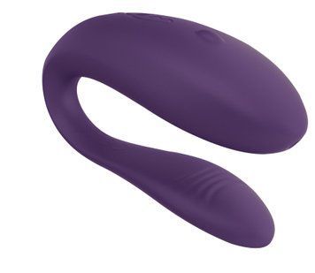 Недорогий вібратор для пар We-Vibe Unite Purple, однокнопковий пульт ДК,  - 1