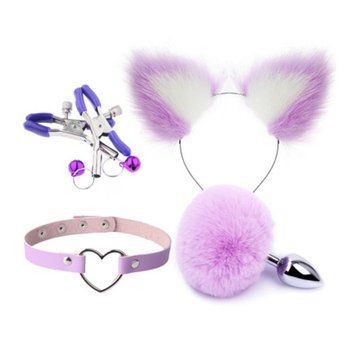 Сексуальний набір для ігор БДСМ Bondage Toys Kit фіолетовий, Фиолетовый - 1