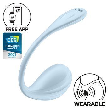 Смарт-виброяйцо Satisfyer Smooth Petal Connect App Light Blue,  - 1