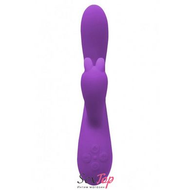 Вібратор-кролик Wooomy Gili-Gili Vibrator with Heat Purple, відросток з вушками, підігрів до 40°С SO7412 фото