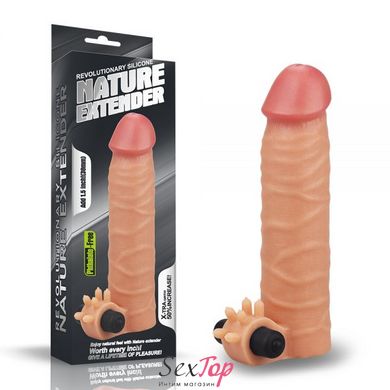 Насадка, що подовжує з вібрацією, тілесна Revolutionary Silicone Nature Extender IXI58335 фото