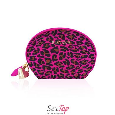 Мини-вибромассажер RIANNE S - Lovely Leopard Mini Wand Pink SO3886 фото
