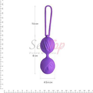 Вагинальные шарики Adrien Lastic Geisha Lastic Balls Mini Violet (S), диаметр 3,4см, масса 85г &mdash;  фото товара 2
