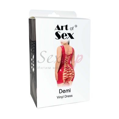Лакированное платье на шнуровке Art of Sex - Demi, цвет черный, XS-M &mdash;  фото товара 3