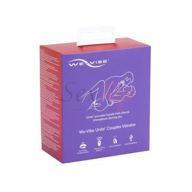 Недорогой вибратор для пар We-Vibe Unite Purple, однокнопочный пульт ДУ &mdash;  фото товара 11