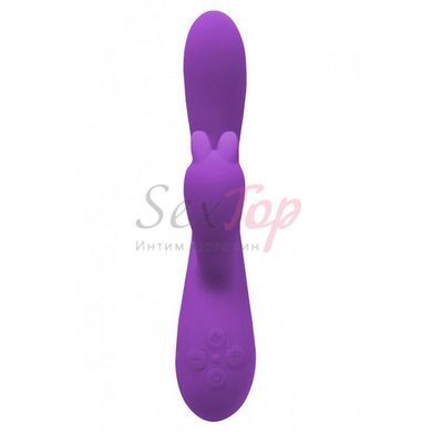 Вибратор-кролик Wooomy Gili-Gili Vibrator with Heat Purple, отросток с ушками, подогрев до 40&deg;С &mdash;  фото товара 3
