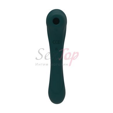 Вибратор и вакуумный клиторальный стимулятор 2-в-1 Alive Quiver Teal обновленная модель &mdash;  фото товара 2