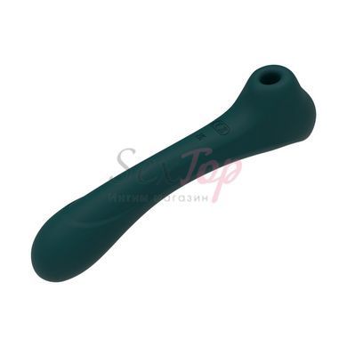 Вибратор и вакуумный клиторальный стимулятор 2-в-1 Alive Quiver Teal обновленная модель &mdash;  фото товара 4
