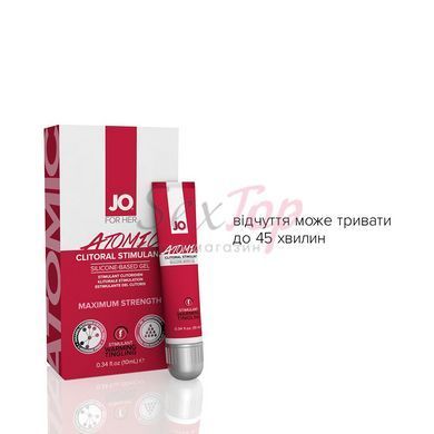 Возбуждающий гель для клитора System JO ATOMIC WARMING (10 мл) разогревающий &mdash;  фото товара 3