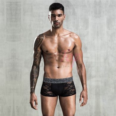 Чоловічі мереживні труси боксери, One Size Black - фото товару 2