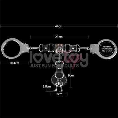 Стильные наручники Rebellion Reign Heavy Metal Handcuffs Silver &mdash;  фото товара 2