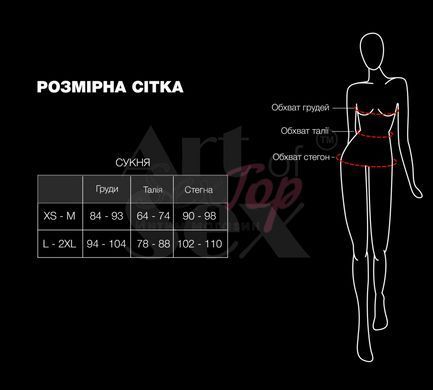 Сексуальна лакована сукня на шнурівці Art of Sex - Ginger чорна L-2XL - фото товару 4