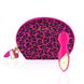 Мінівібромасажер Rianne S: Lovely Leopard Pink, 10 режимів роботи, косметичка-чохол, мед.силікон SO3886 фото 1