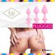 Набор силиконовых анальных пробок FeelzToys - Bibi Butt Plug Set 3 pcs Pink SO4576 фото 5