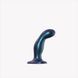 Дилдо з вібрацією Strap-On-Me FINGERING & VIBRATING DILDO - M - BLUE, з манливим рухом &mdash; фото 1 з 8