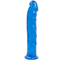 Фалоімітатор Doc Johnson Jelly Jewels Dong & Suction Cup Blue, діаметр 3,6 см, антибактеріальний ПВХ SO2006 фото