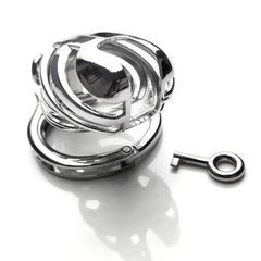 Alloy Fixed Handcuff Ring Chastity Cage IXI60708 фото