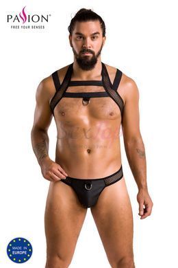 Комплект мужского белья с креплениями Passion 043 Jacob XXL/XXXL Black, трусы, шлейка &mdash;  фото товара 5