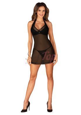 Пеньюар Obsessive Medilla chemise & thong M/L - фото товару 6