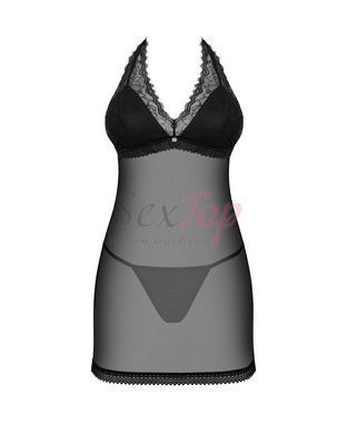 Пеньюар Obsessive Medilla chemise & thong M/L - фото товару 3