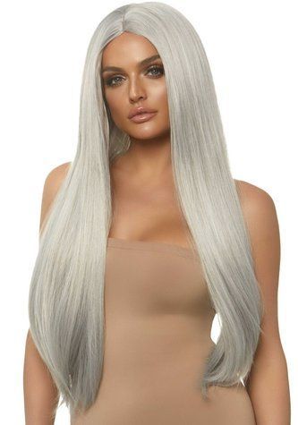 Парик Leg Avenue 33&Prime; Long straight center part wig Grey &mdash;  фото товара 1