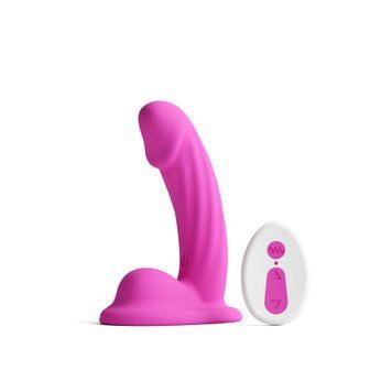 Дилдо с вибрацией NS Novelties Colours - Curve - Vibrating - 5" Dildo - Pink,  - 1