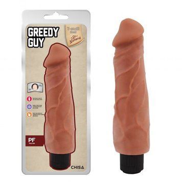 Вибратор реалистичный с венами телесного цвета Chisa Greedy Guy, Телесный - 1