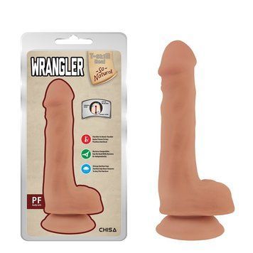 Фалоімітатор реалістичний на присосці бежевого кольору Chisa Wrangler - фото товару 1