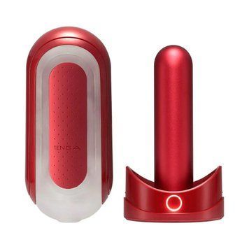 Набір мастурбатора із нагрівачем Tenga Flip Zero Red + Flip Warmer, Червоний - 1