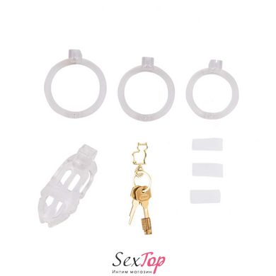 Клетка для пениса LOCKINK SEVANDA Plastic Penis Chastity Cage - Transparent - SX0871