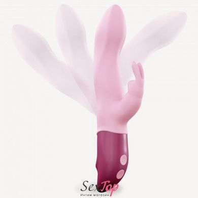 Вибратор-кролик Love To Love Hello Rabbit Rose с гибким стволом и стимуляцией точки G, 2 мотора SO3352 фото