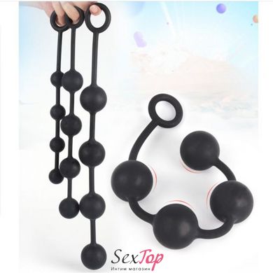 Гігантські анальні кульки Silicone Anal Pull Ball Plug Medium IXI58517 фото