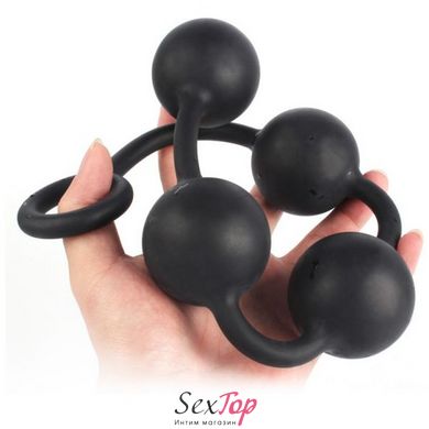 Гігантські анальні кульки Silicone Anal Pull Ball Plug Medium IXI58517 фото