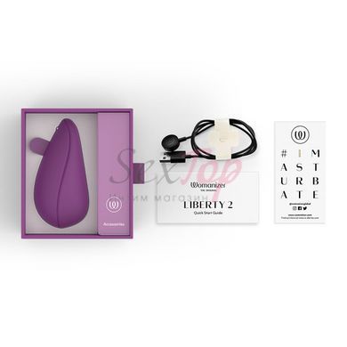 Вакуумний кліторальний стимулятор Womanizer Liberty 2 Purple - фото товару 7