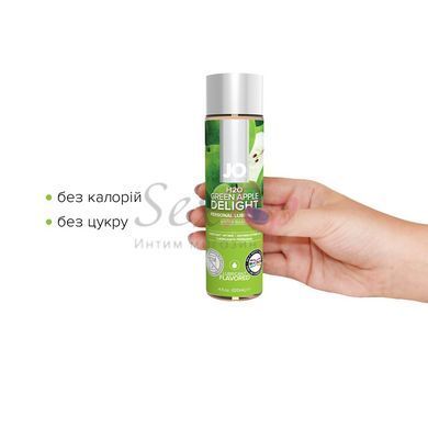Змазка на водній основі JO H2O &mdash; Green Apple (120 мл) без цукру, рослинний гліцерин - фото товару 2