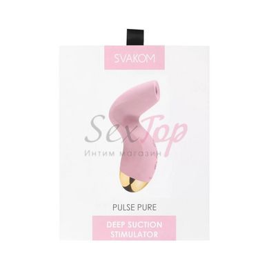 Вакуумний кліторальний стимулятор Svakom Pulse Pure Pale Pink, 5 режимів, 5 інтенсивностей у кожному - фото товару 8