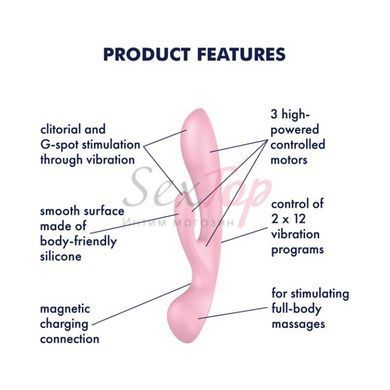 Вибратор-кролик Satisfyer Triple Oh Pink &mdash;  фото товара 7
