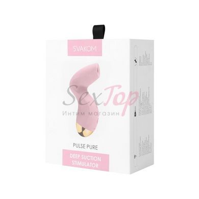 Вакуумний кліторальний стимулятор Svakom Pulse Pure Pale Pink, 5 режимів, 5 інтенсивностей у кожному - фото товару 7