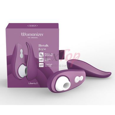 Вакуумний кліторальний стимулятор Womanizer Liberty 2 Purple - фото товару 9
