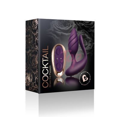Анально-вагинальный вибратор для пар Rocks Off Cocktail Purple, пульт ДУ &mdash;  фото товара 6